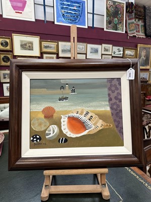 Lot 1033 - *Mary Fedden (1915-2012) oil on canvas - Whitby Harbour, signed and dated '03, 29cm x 39cm, titled and signed to artist's label verso, framed. Provenance: Neptune Fine Art, Derbyshire