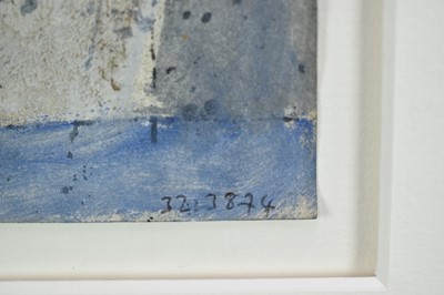 Lot 1112 - Roy Turner Durrant (1925-1998) mixed media on paper - Head, signed and dated '84, 25cm x 20cm, in glazed frame