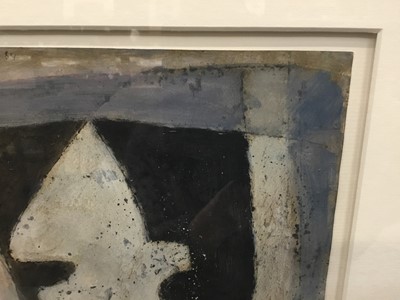 Lot 1112 - Roy Turner Durrant (1925-1998) mixed media on paper - Head, signed and dated '84, 25cm x 20cm, in glazed frame