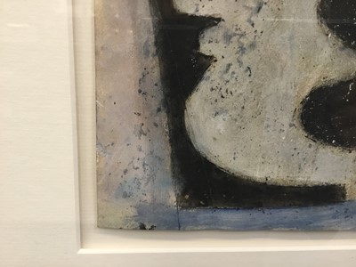 Lot 1112 - Roy Turner Durrant (1925-1998) mixed media on paper - Head, signed and dated '84, 25cm x 20cm, in glazed frame