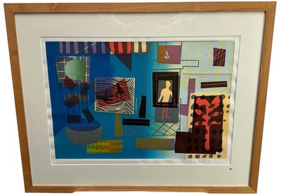 Lot 314 - Dale Devereux Barker, limited edition print - Picabia/Suburbia, 4/10, dated '95, 49cm x 69cm, in glazed frame