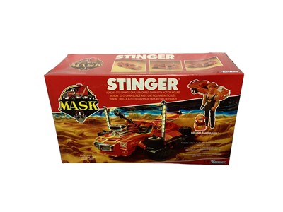 Lot 173 - Kenner Parker (1986) M.A.S.K. Original Series 2 Vehicle Stinger VENOM GTO Sports Car/Armoured Tank with action figure, in sealed box (slightly dented) (1)