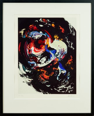 Lot 1258 - *Maggi Hambling (b.1945) screenprint - Sunrise Heart, signed in pencil and numbered AP XV/XVI, 50cm x 38cm, in glazed frame