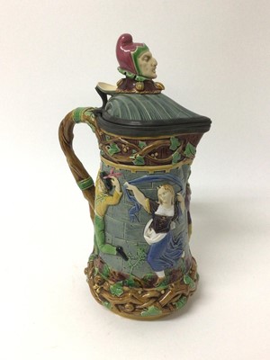 Lot 156 - Victorian Minton Majolica ‘Tower’ jug