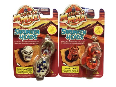 Lot 29 - Bluebird (c1994) Mighty Max Shrunken Heads, on card and bubblepack (9)