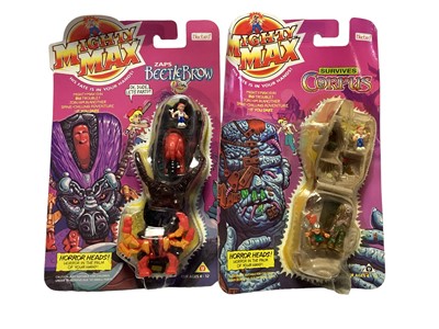 Lot 28 - Bluebird (c1994) Mighty Max Horror Heads  & Ideal Horror Heads & Scalps, on  card with bubblepack (7)