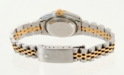Lot 720 - Ladies Rolex Datejust gold and stainless steel wristwatch, with silver-coloured Jubilee diamond dial, gold milled bezel, screw down crown, in stainless steel 26mm oyster case on gold and stainless...