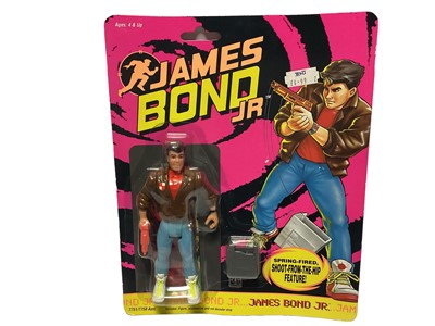 Lot 127 - Hasbro (c1991) James Bond JR 4 1/2" action figures with accessories including James Bond JR No.7751, James Bond JR (Flight Gear) No.7761, James Bond JR (Ninja Gear) No.7752, Dr No No.7757, Odd Job...