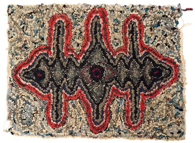 Lot 1007 - Small handmade rag rug by Lucie Aldridge