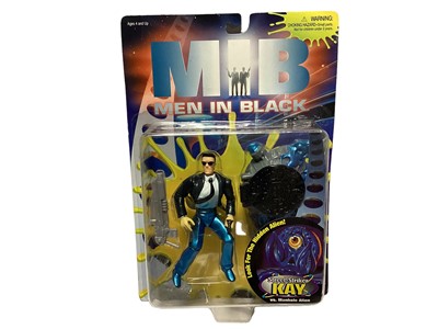 Lot 1891 - Galoob (c1997) MIB (Men in Black) Slime Fightin' Kay, street-striker Kay, Edgar & Jay action figures, on card with bubblepack No.76110  & Mikey No.76222( 5)