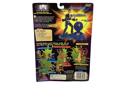 Lot 1891 - Galoob (c1997) MIB (Men in Black) Slime Fightin' Kay, street-striker Kay, Edgar & Jay action figures, on card with bubblepack No.76110  & Mikey No.76222( 5)