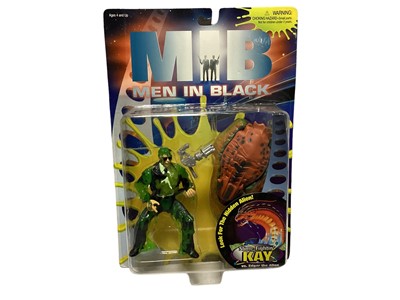 Lot 1891 - Galoob (c1997) MIB (Men in Black) Slime Fightin' Kay, street-striker Kay, Edgar & Jay action figures, on card with bubblepack No.76110  & Mikey No.76222( 5)