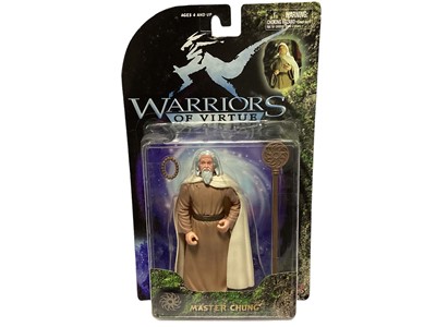 Lot 1888 - Bluebird (c1997) Warriors of Virtue action figures including Mosely No.71012, Master Chung No.71015 & Mantrose No.71009, on card with bubblepack (3)