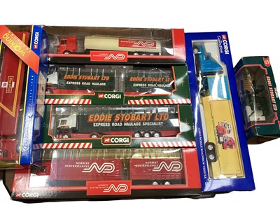 Lot 1927 - Die cast boxed Corgi classics including Eddie Stobbart, OB coaches and other in five boxes.