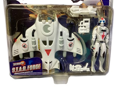 Lot 1898 - Lanard (c1997) The Corps S.T.A.R. Force (Strategic Astronaut Response Team) Cruisers including Cyberfly, Velocitor & Cosmic Cobra, on card with bubblepacks  No.s 3850 (3) / Lanard (c1997) The Corps S.
