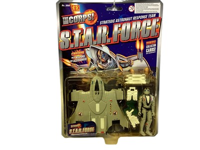 Lot 1898 - Lanard (c1997) The Corps S.T.A.R. Force (Strategic Astronaut Response Team) Cruisers including Cyberfly, Velocitor & Cosmic Cobra, on card with bubblepacks  No.s 3850 (3) / Lanard (c1997) The Corps S.