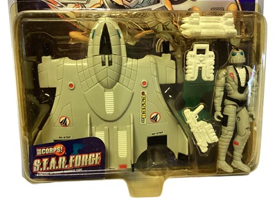 Lot 1898 - Lanard (c1997) The Corps S.T.A.R. Force (Strategic Astronaut Response Team) Cruisers including Cyberfly, Velocitor & Cosmic Cobra, on card with bubblepacks  No.s 3850 (3) / Lanard (c1997) The Corps S.