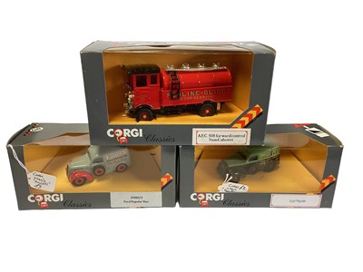 Lot 1803 - Corgi Classics Pickfords Bedford O Series Pantechicon, Carter Paterson AEC 508, GWR AEC 508 (x3) & Bedford Type OB Coach (x4), plus LMS Set & Timpsons Coach, all boxed (qty)