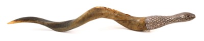 Lot 770 - Unusual Victorian silver and horn snake
