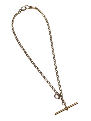Lot 143 - 18ct gold watch chain, 36cm long
