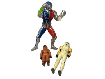 Lot 1823 - Kenner Saban (c1994) VR Trooper Power Ranger, Star Wars stormtrooper & Jawa, loose (3)