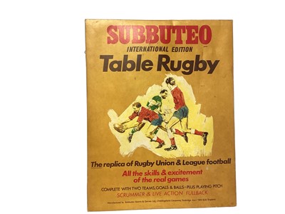 Lot 1830 - Subbuteo Table Rugby & Football, plus accessories & loose teams (4)