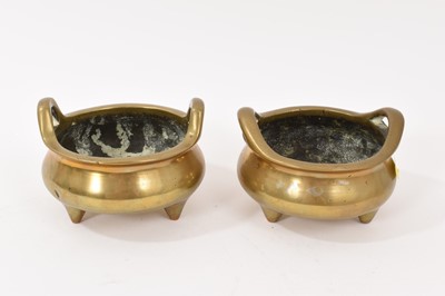 Lot 786 - Two similar Chinese bronze censers