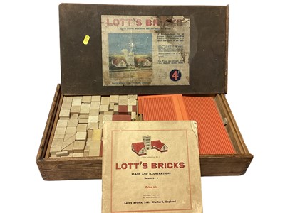 Lot 1833 - Lott's solid stone building bricks & Pin-Tung wooden building kit, boxed (2)
