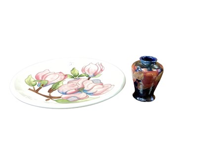 Lot 1164 - Moorcroft plate and vase