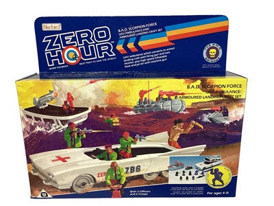 Lot 7 - Bluebird (c1989) Zero Hour (when the brave must fight to save the World!) The Wolf Army Close Combat Rhino Armoured Missile Carrier Set no.910541 & Ambulance and Landing Craft (2)
