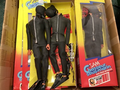Lot 1845 - CEJI Arbois Group Action Joe Sam Chasseur Sous-Marin action figures (all detached heads and possibily separated legs & arms), mostly boxed (15)