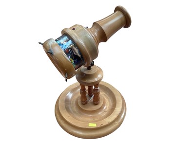 Lot 2461 - Old kaleidoscope on turned wood frame