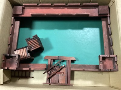 Lot 1855 - Scratch built wooden castle (1)