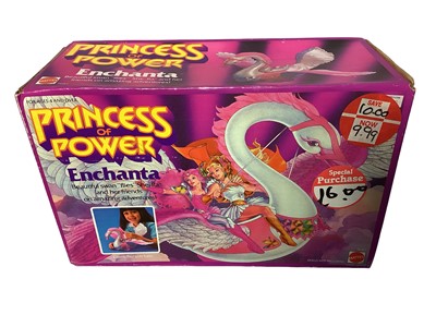 Lot 1857 - Mattel (c1984) Princess of Power Enchanta, Boxed No.9681, plus Sindy & Eileen Fashion Dolls & Wind Up Circus Toy (1 box)