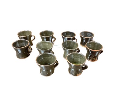Lot 1177 - Set of ten Leach St Ives pottery coffee cups