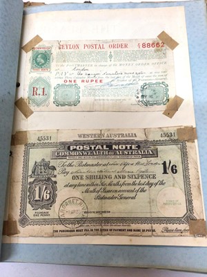 Lot 475 - World - Mixed banknotes to include Australia & Canadian circa 1930 postal notes, various denominations and other issues