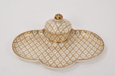 Lot 58 - Nyphenburg porcelain inkwell
