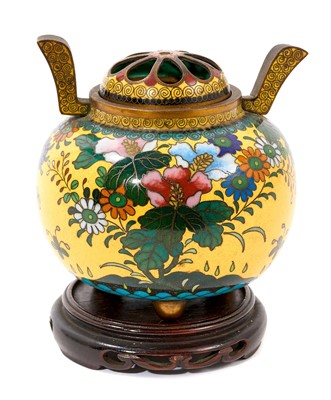 Lot 787 - Japanese cloissoné enamel Koro