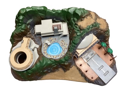 Lot 1870 - Thunderbirds Tracy island, with vehicles large & small (qty)