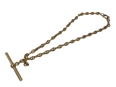 Lot 560 - Edwardian gold mariner link watch chain