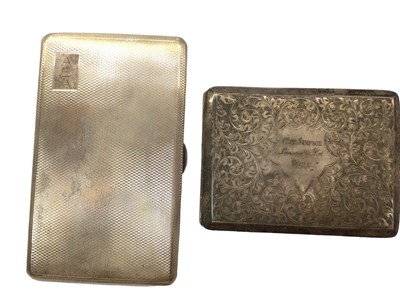 Lot 1054 - Two silver cigarette cases