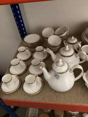 Lot 1228 - Royal Doulton Clarendon Pattern dinner/tea and coffee service - 57 pieces