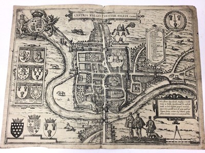 Lot 847 - Cestria vulgo Chester, Angliae Civitas, by Braun and Hogenberg