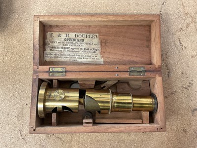 Lot 2427 - Small microscope cased