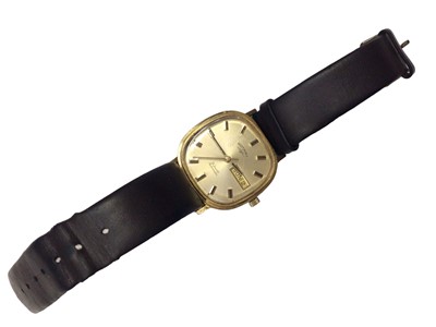 Lot 111 - 1970s gentlemen's 9ct gold cased Rotary automatic calendar wristwatch, boxed