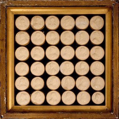 Lot 766 - Set of 19th century Grand Tour plaster type intaglio medallions