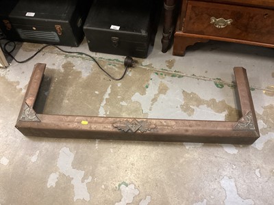 Lot 1481 - Art deco fire kerb and a footstool