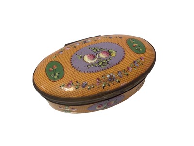 Lot 759 - Staffordshire enamel snuff box