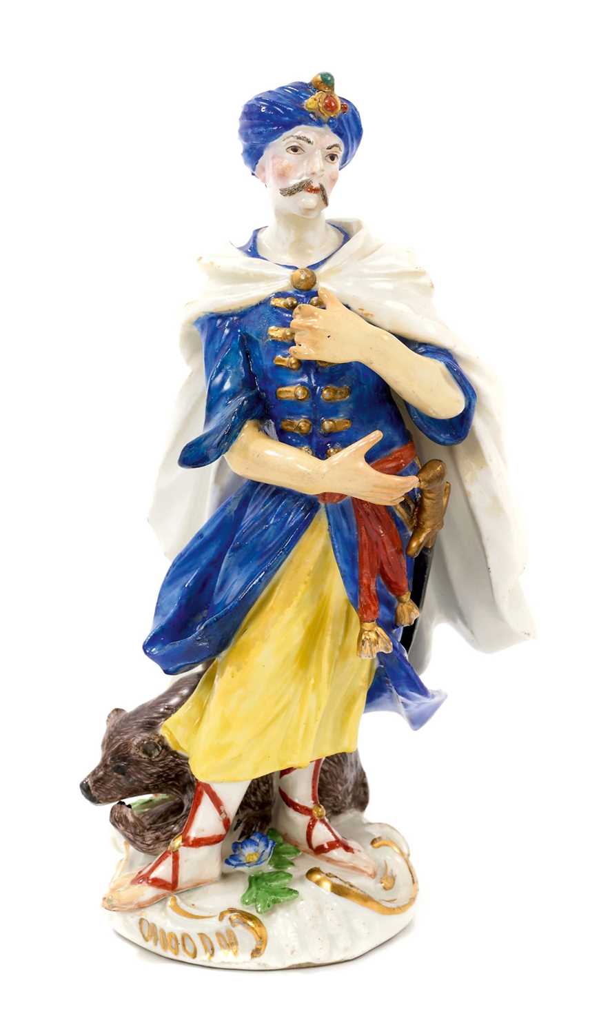 Lot 11 - 18th century Meissen figure of Cyrus