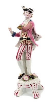 Lot 33 - 18th century polychrome painted porcelain figure